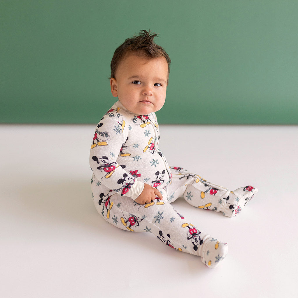 Baby Footed Romper Overall Pajama with Long Sleeves, 100% Organic Wool  Terry, Newborn - 4 Years