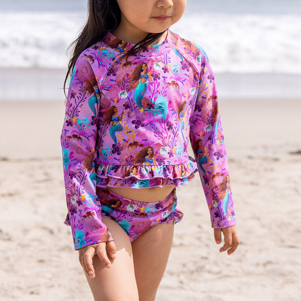 Little Girls Two Piece Short Sleeve Swim Wear Rash Guard Swimwear Beachwear  - China Swimwear and Sexy Wear price