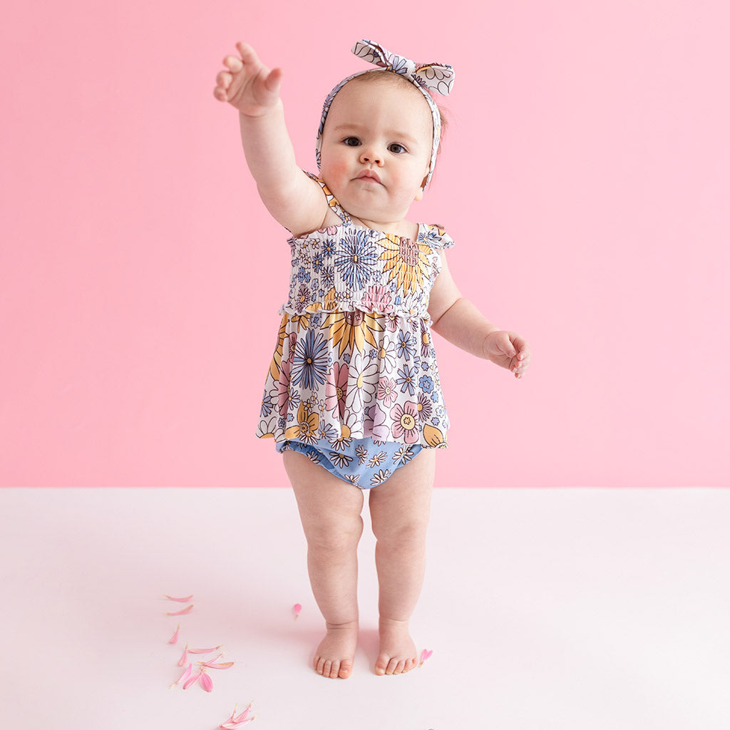 Cream Ribbed Flutter Bodysuit Set – Seedlings+Co.