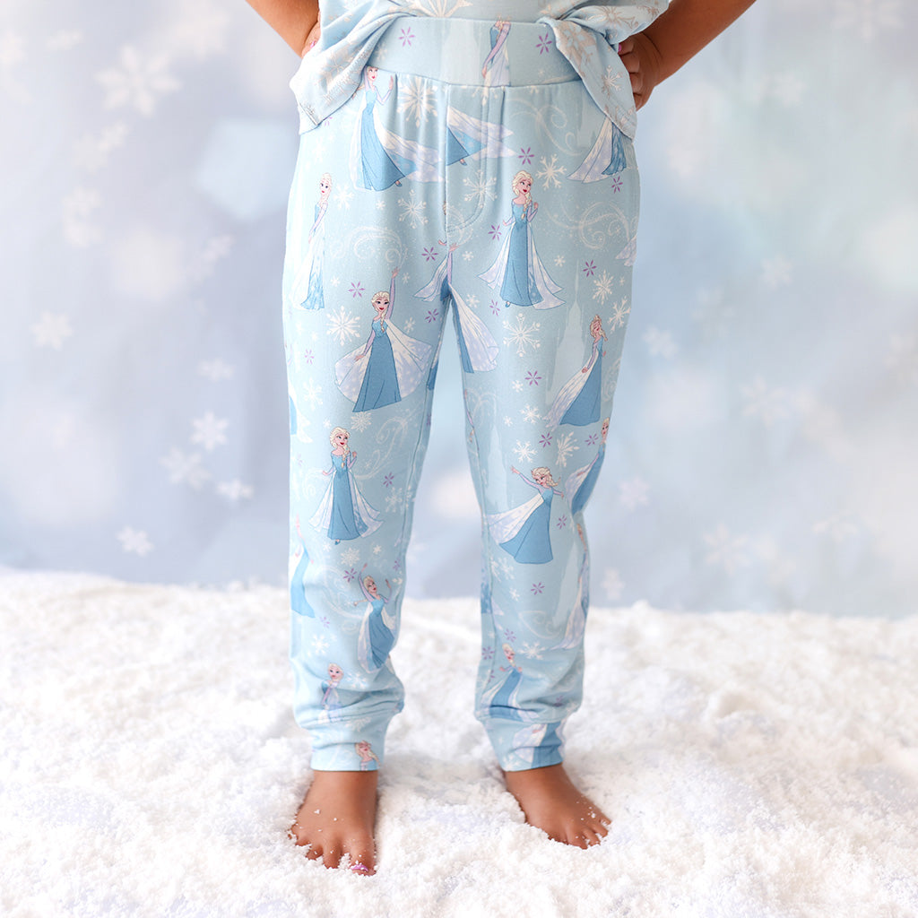 Posh Peanut OG Blue good Rose Floral Baby Joggers