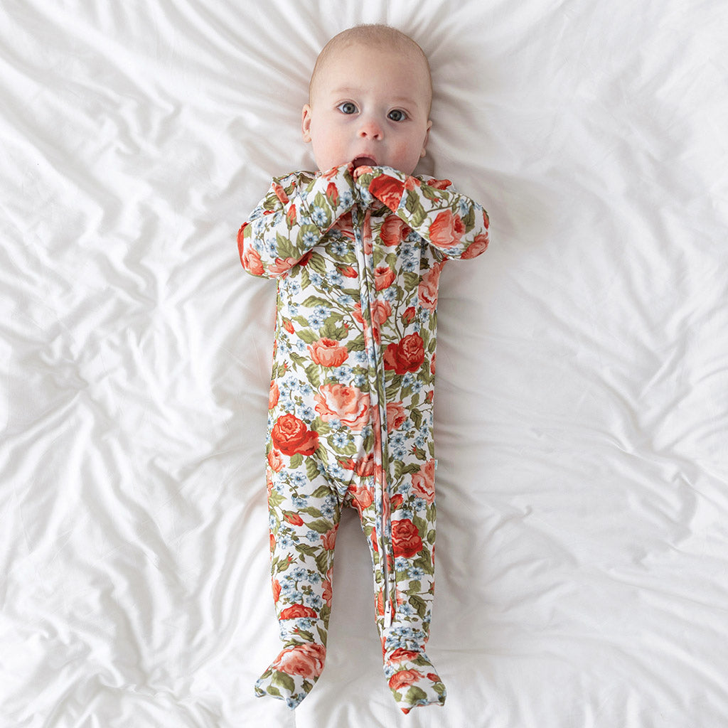 Floral White Baby Convertible Sleeper | Alma