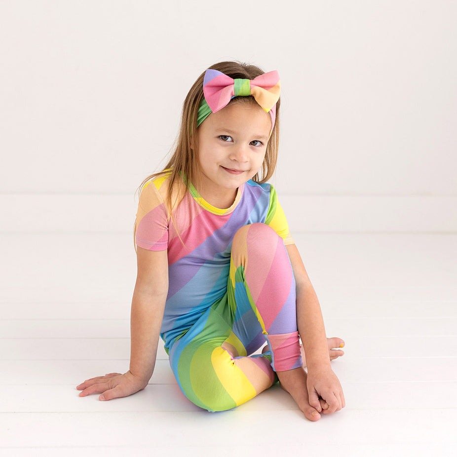 Rainbow Stripe Classic Pajama Set