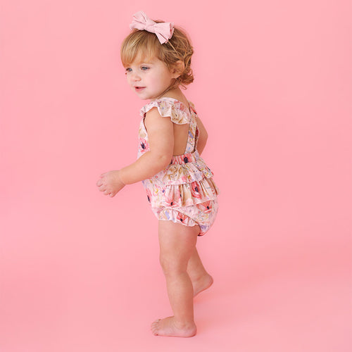 Everly Rose Ruffled Strap Bubble Romper