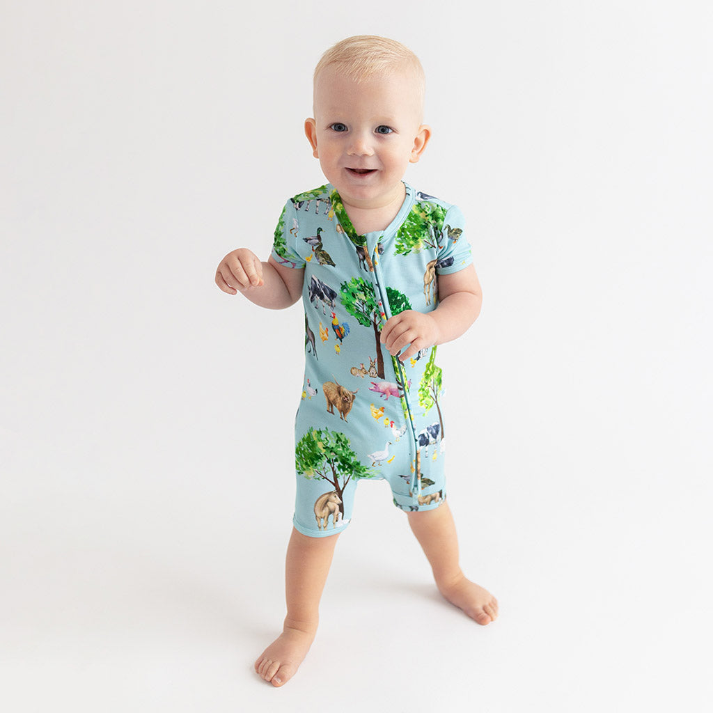 Posh Peanut short good sleeve rompers