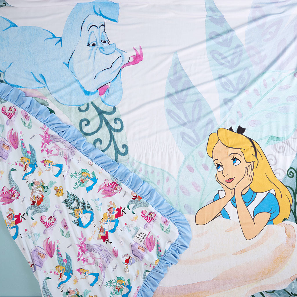 Alice Blue Reversible Baby Blanket Disney Adventures in