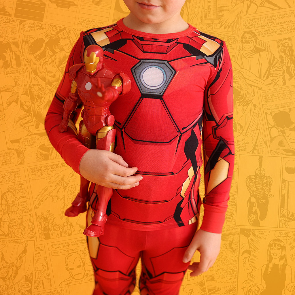 Avengers Red Long Sleeve Toddler Pajamas Marvel I Am Iron Man