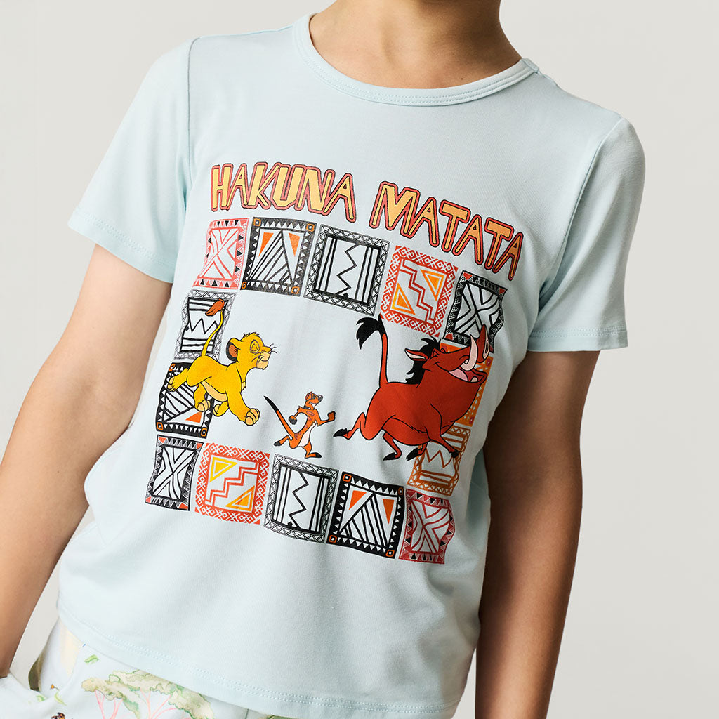 Lion King Blue Short Sleeve Disney Hakuna Matata Classic Tee
