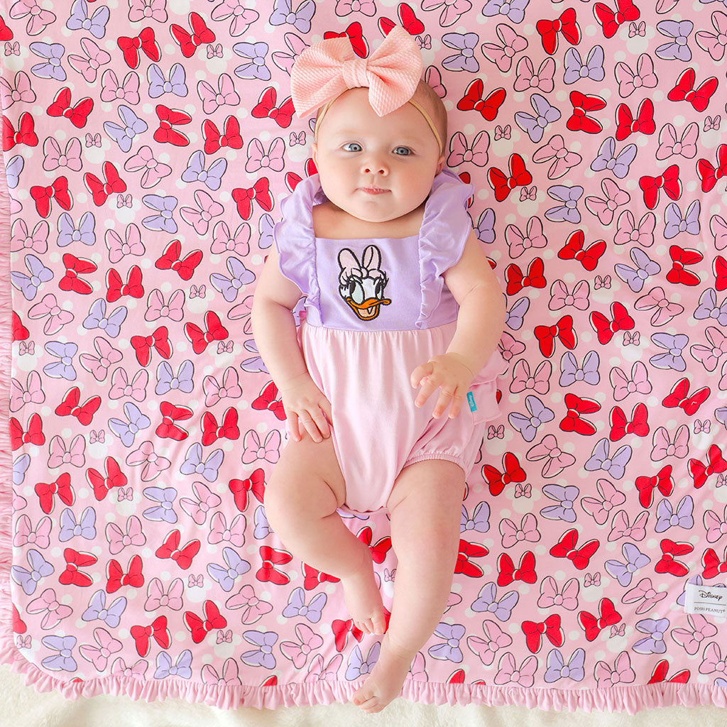 Purple Daywear Disney Daisy Duck Ruffled Bubble Romper | Posh Peanut®