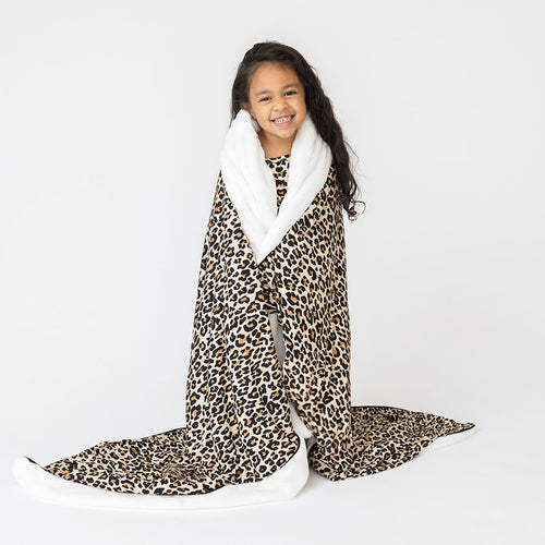 Lana Leopard Tan Luxe Plush Patoo® Blanket