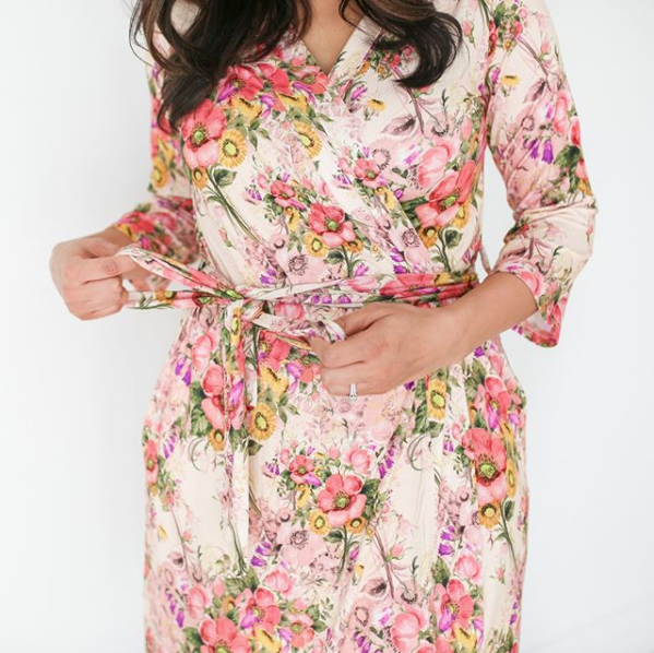 floral print womens robe for mom 