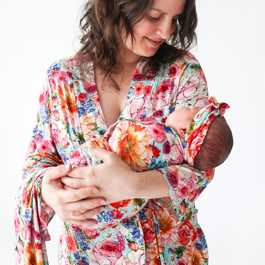 woman holding baby