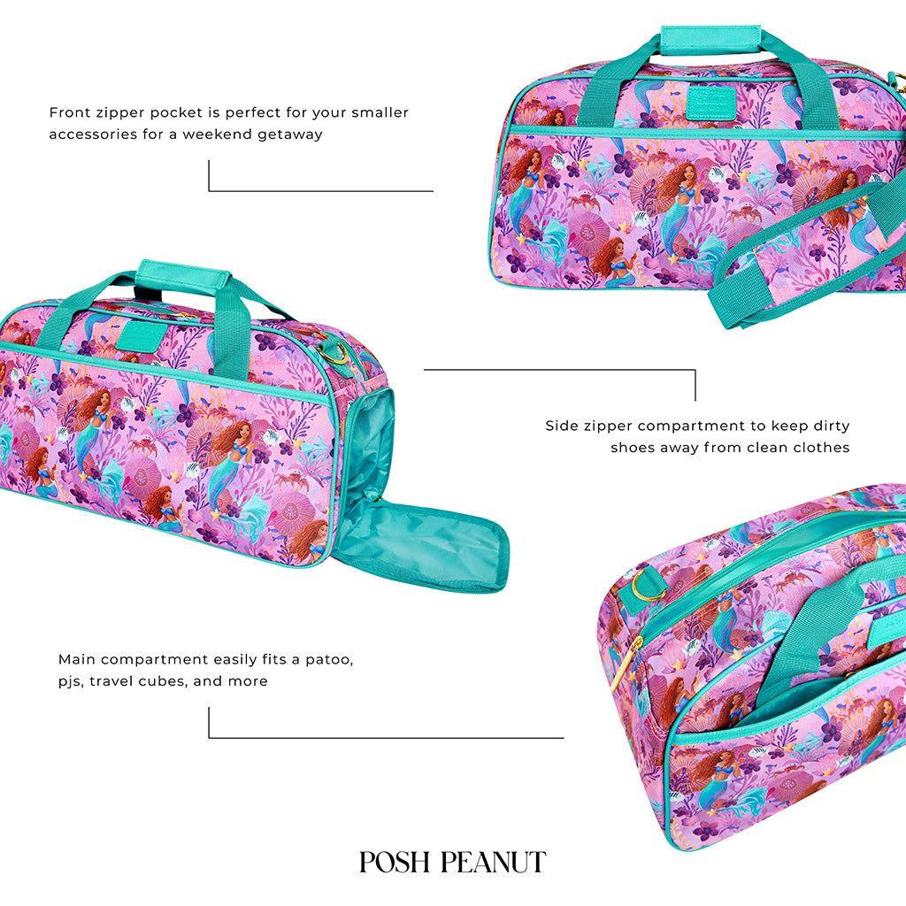 Ariel Purple Duffle Bag | Peanut Little | Posh The Mermaid Disney\'s