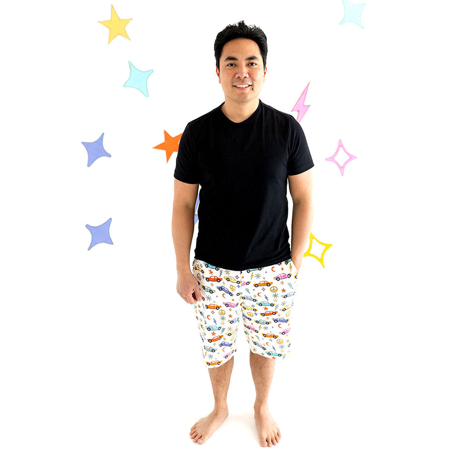 Relaxed Fit Pajama Shirt and Shorts - Black/Disney100 - Men