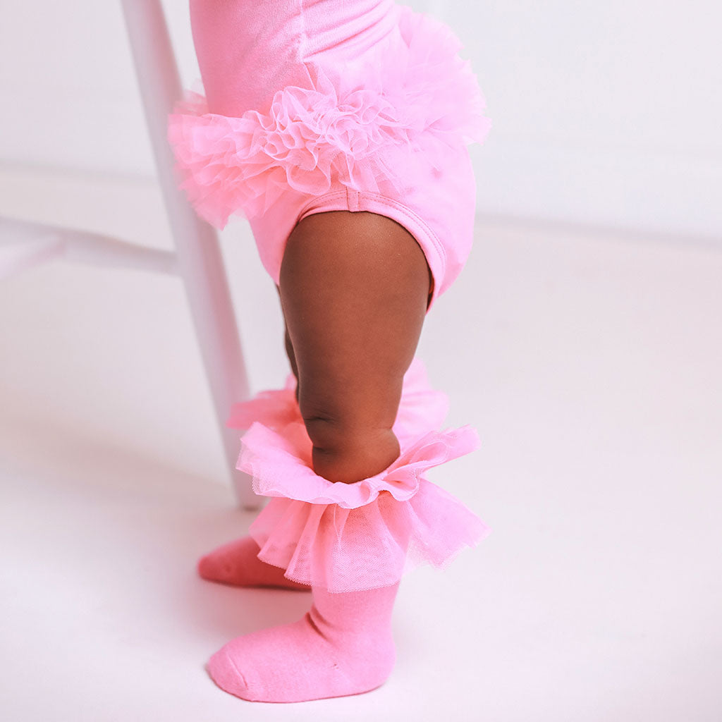 Posh Peanut Cruisin' Pink Short Sleeve Tulle high quality Skirt Bodysuit