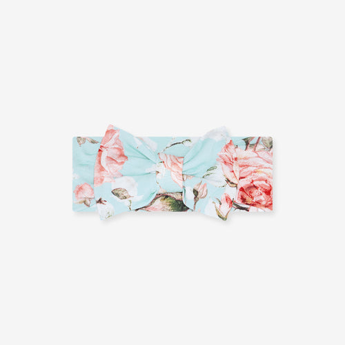 Spring Rose Luxe Bow Headwrap
