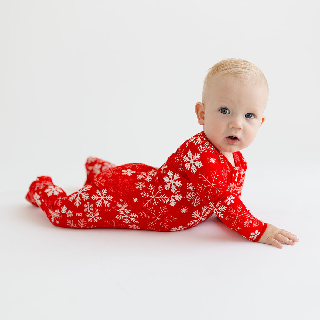 Posh Peanut Queen on sale of snowflake Pjs 2T