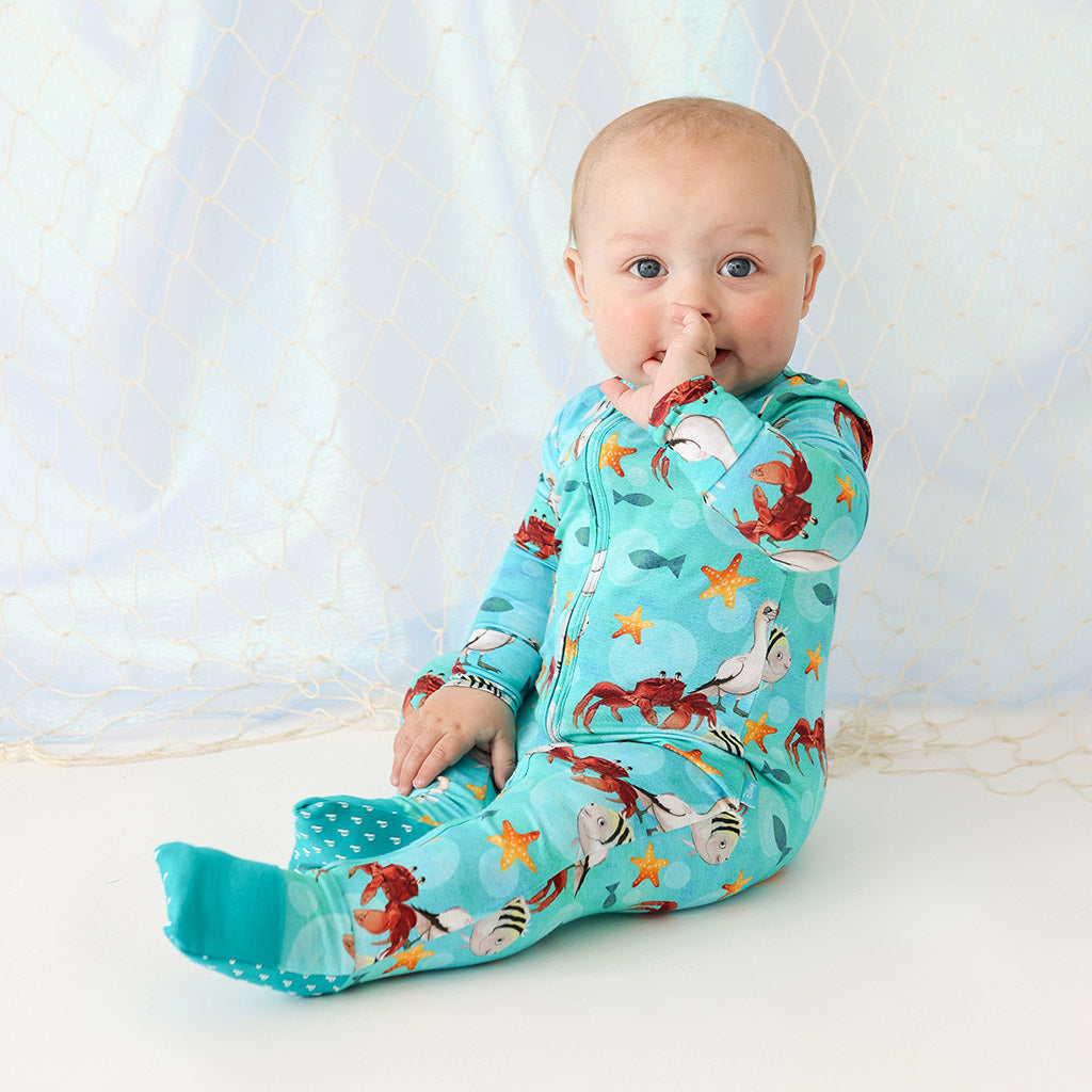 Blue Baby Convertible Sleeper | Posh Peanut | Disney's The Little Mermaid