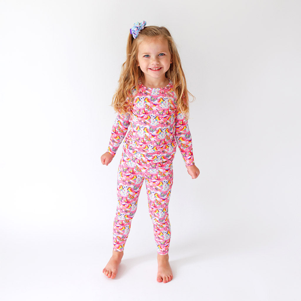 Pink Long Sleeve Toddler Pajamas | Lisa Frank® Angel Kitty™
