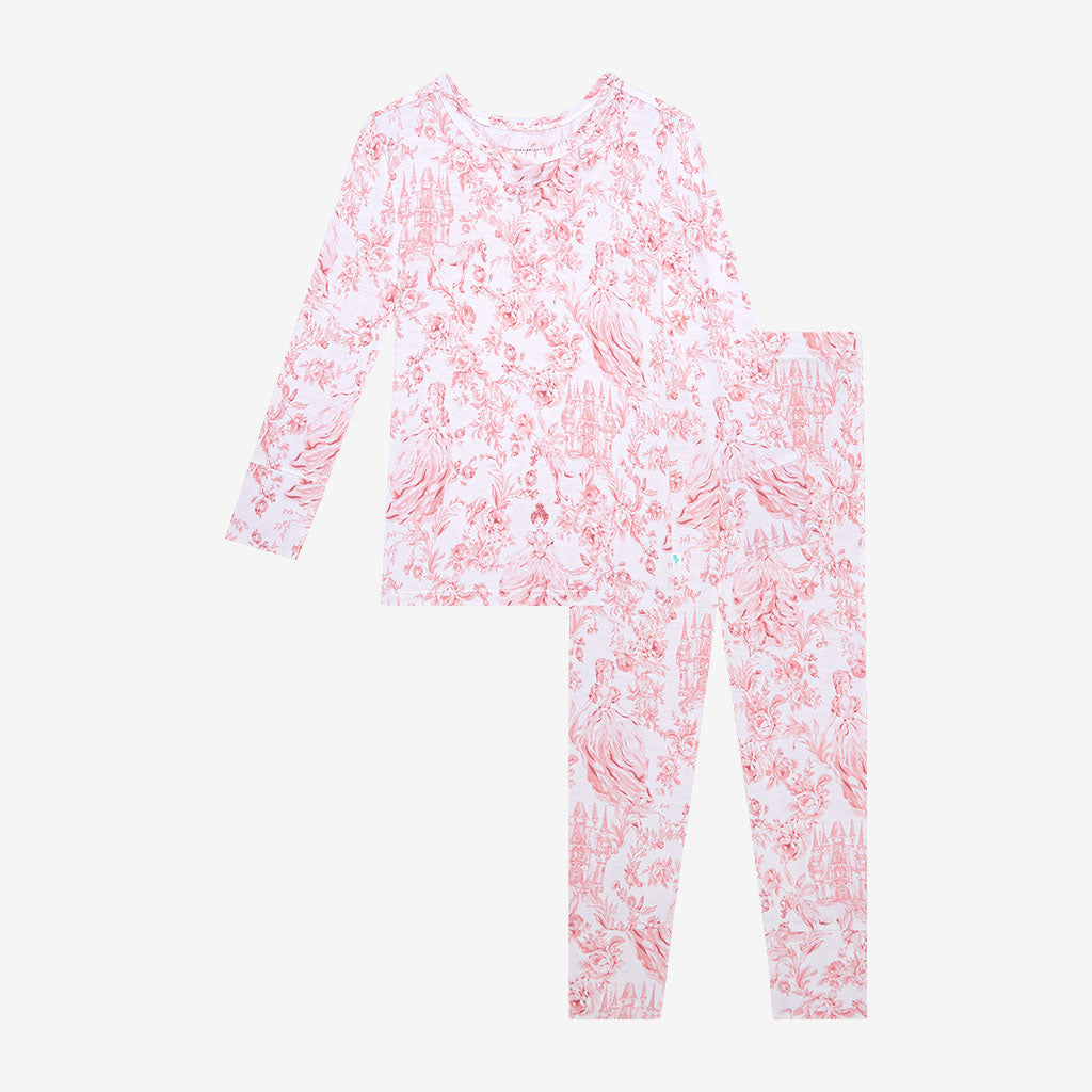 Floral White Long Sleeve Toddler Pajamas | Antoinette – poshpeanut.com