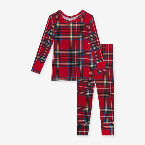 Red Tartan Plaid Classic Pajama Set