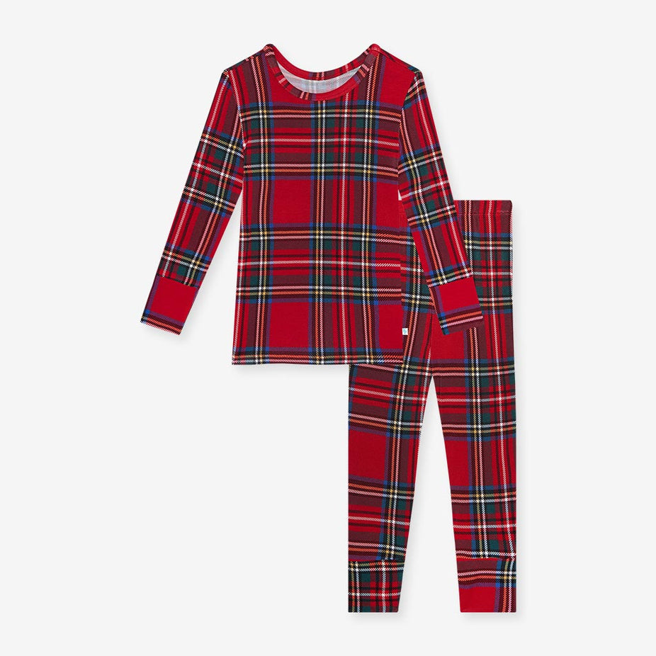 Red Tartan Plaid Classic Pajama Set