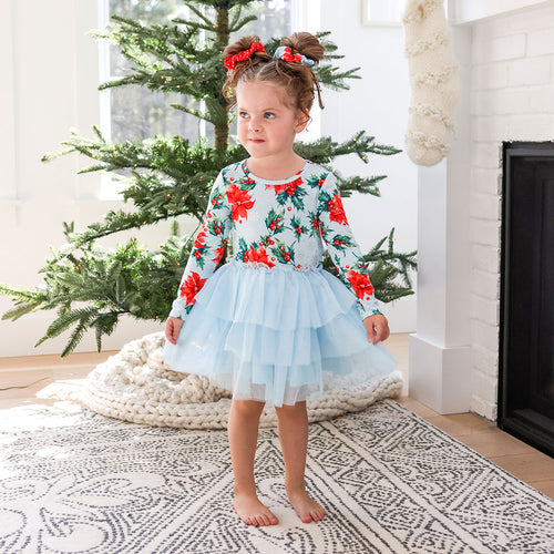 Winter Lily Long Sleeve Tulle Dress