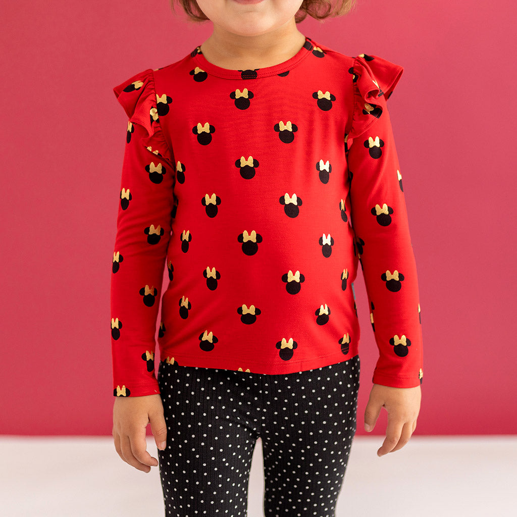 Disney Child Shirt - Minnie Mouse Polka Dot Tee for Girls