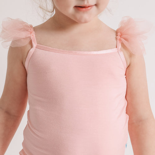 Starry Pink Ruffled Tulle Cami