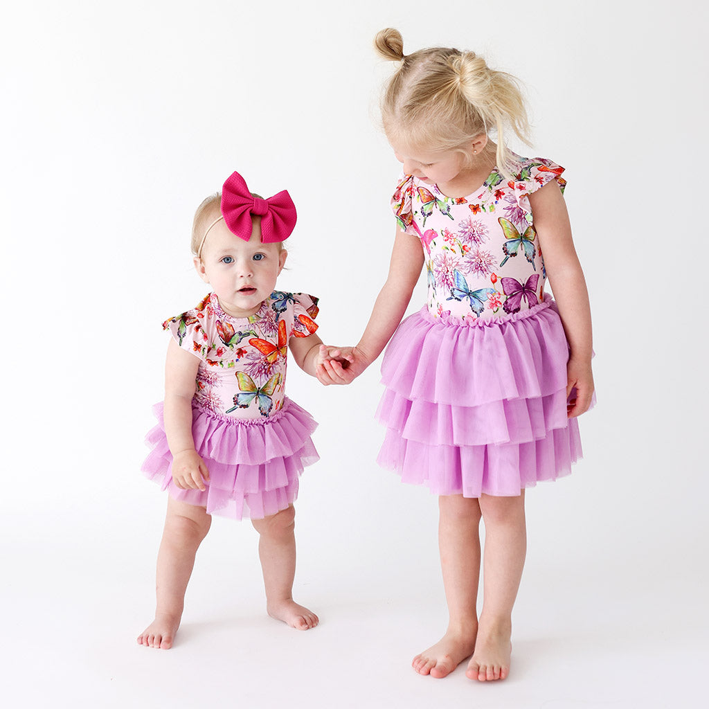 Posh Peanut Watercolor Butterfly tulle twirl dress store 2T