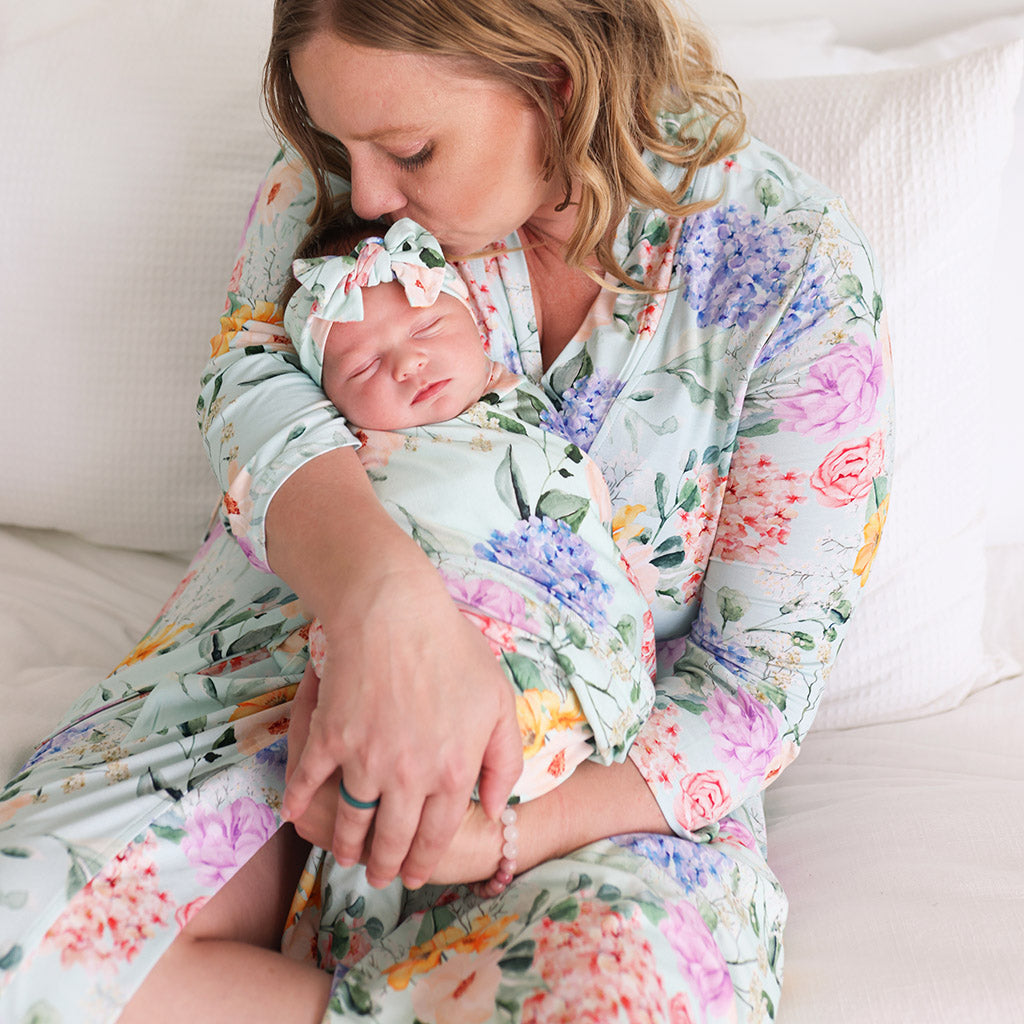 Posh Peanut Swaddle & sale Headband Set with Mom Robe