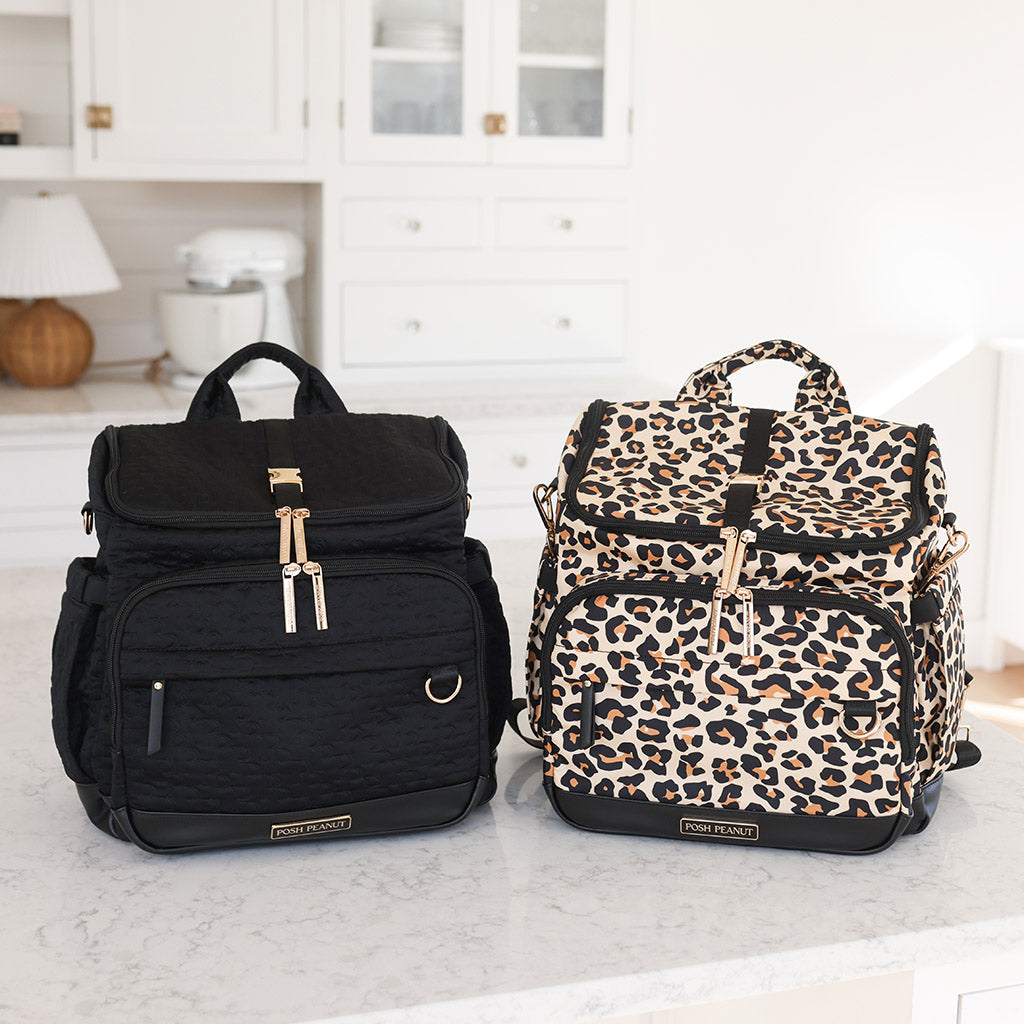 Factory Posh peanut lana leopard backpack