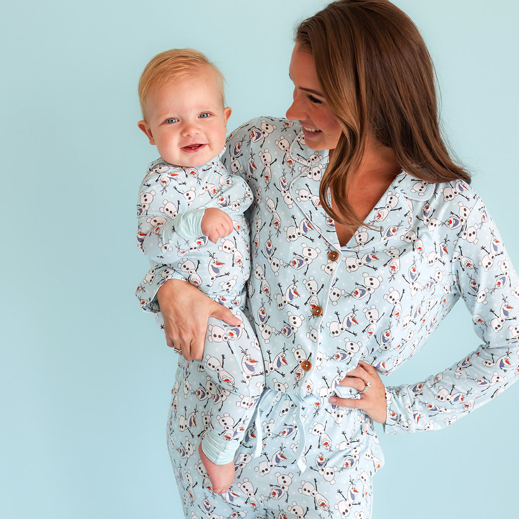 Pajama Pant Infant Olaf Pajamas Snowman Blue Luxe Womens