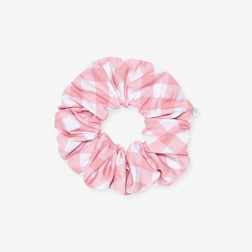 Dusty Rose Gingham Luxe Oversized Scrunchie