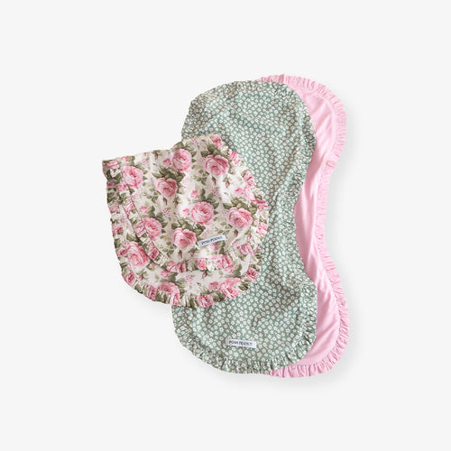 Sandrine Ruffled Burp Cloth Set