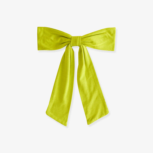 Moss Green Luxe Bow Hair Clip