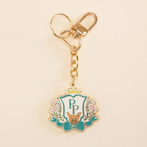 Posh Crest Frenchie Keychain