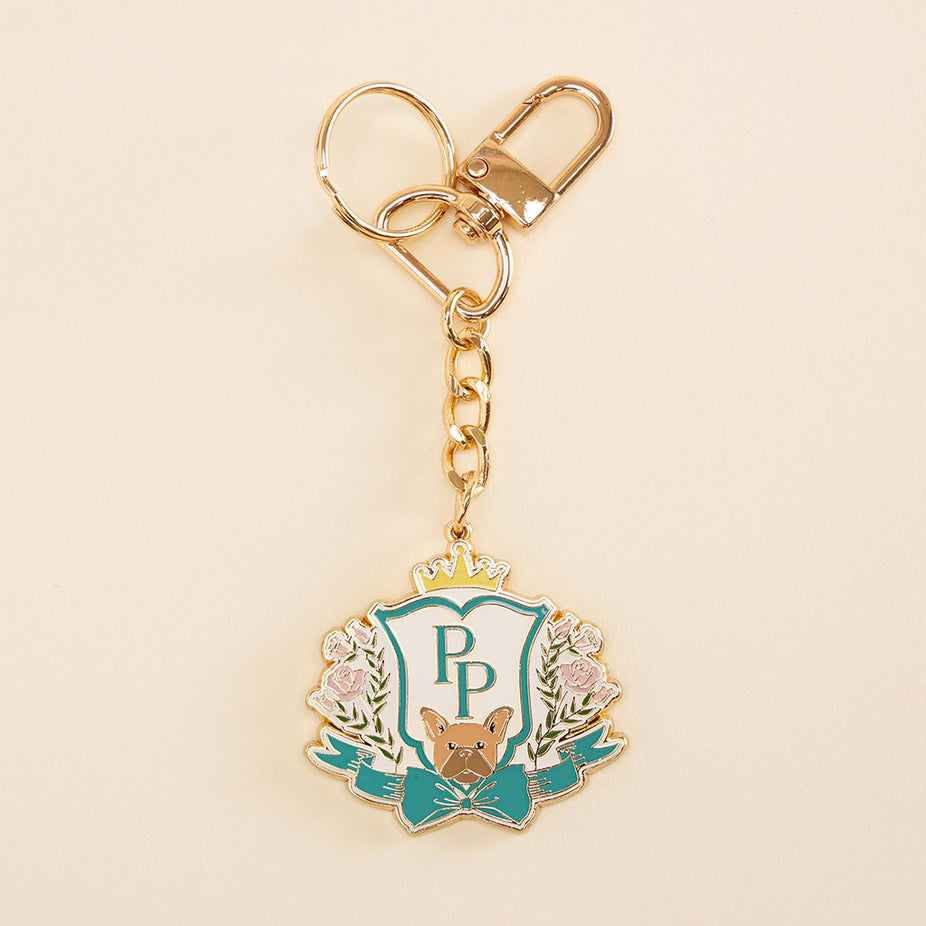 Posh Crest Frenchie Keychain