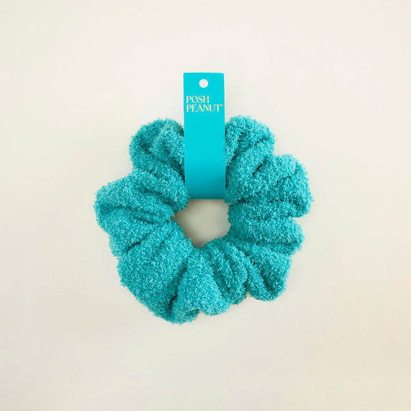 Posh Blue Soft Signature Teal Cuddle Oversized Scrunchie  display picture 3