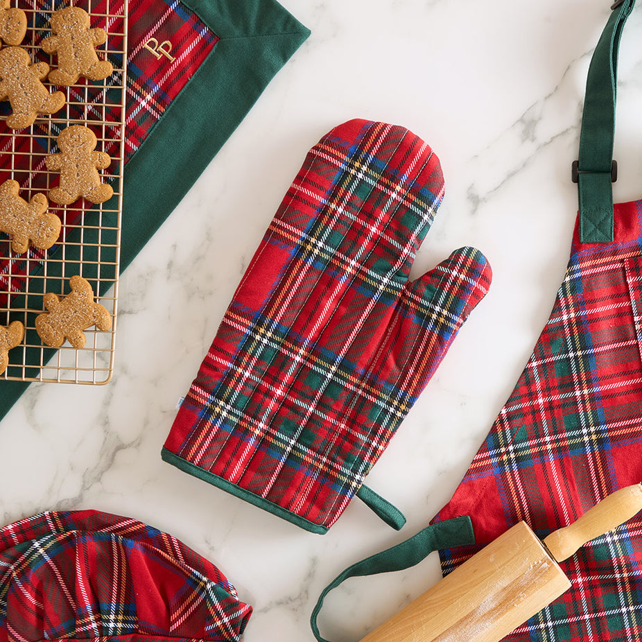 Red Tartan Plaid Oven Mitt