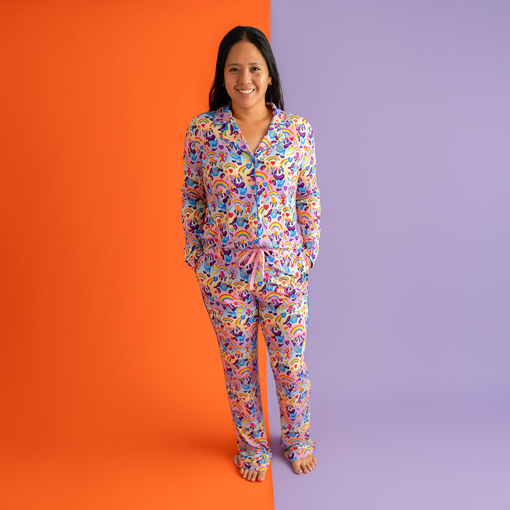 Deals Posh Peanut Lisa Frank Dancing Dolphins Ruffled Zippered Footie One Piece Pajama