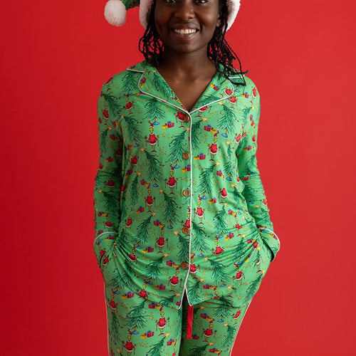 Dr. Seuss Merry Grinchmas Women's Luxe Pajama Pant Set