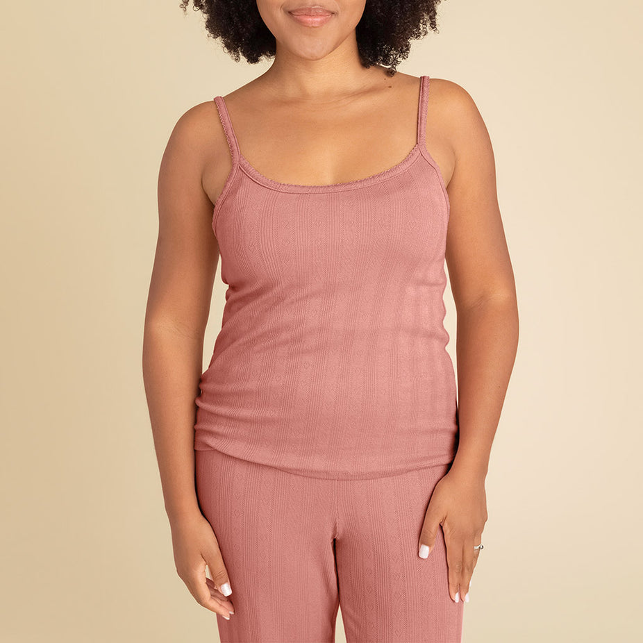 Dusty Rose Women's Pointelle Cami