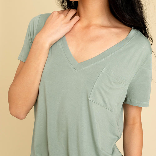 Soft Jade Women's V-Neck Tee