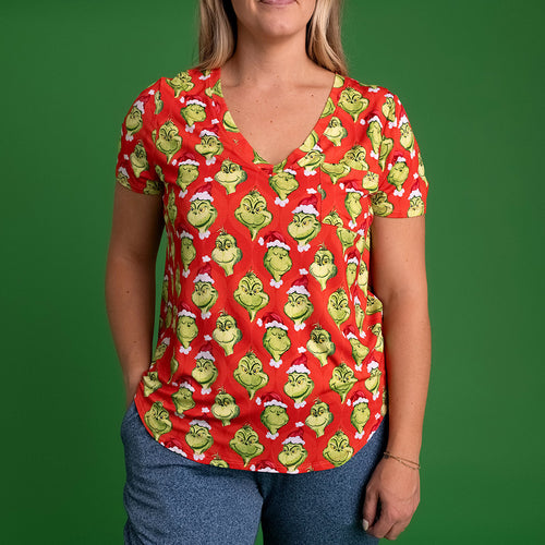 Dr. Seuss The Grinch Women's V-Neck Tee