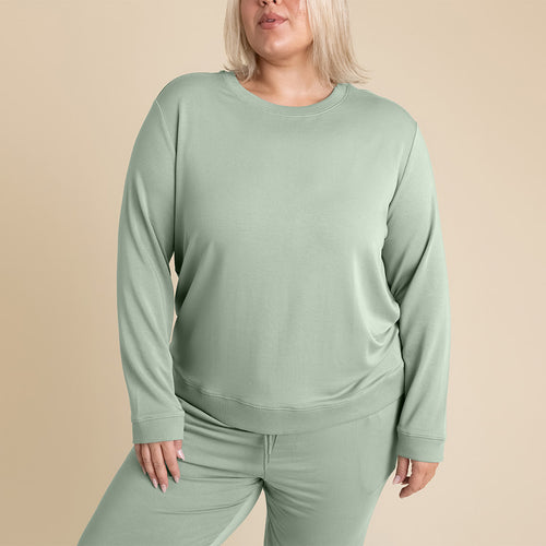 Soft Jade Women's French Terry Pullover Sweatshirt