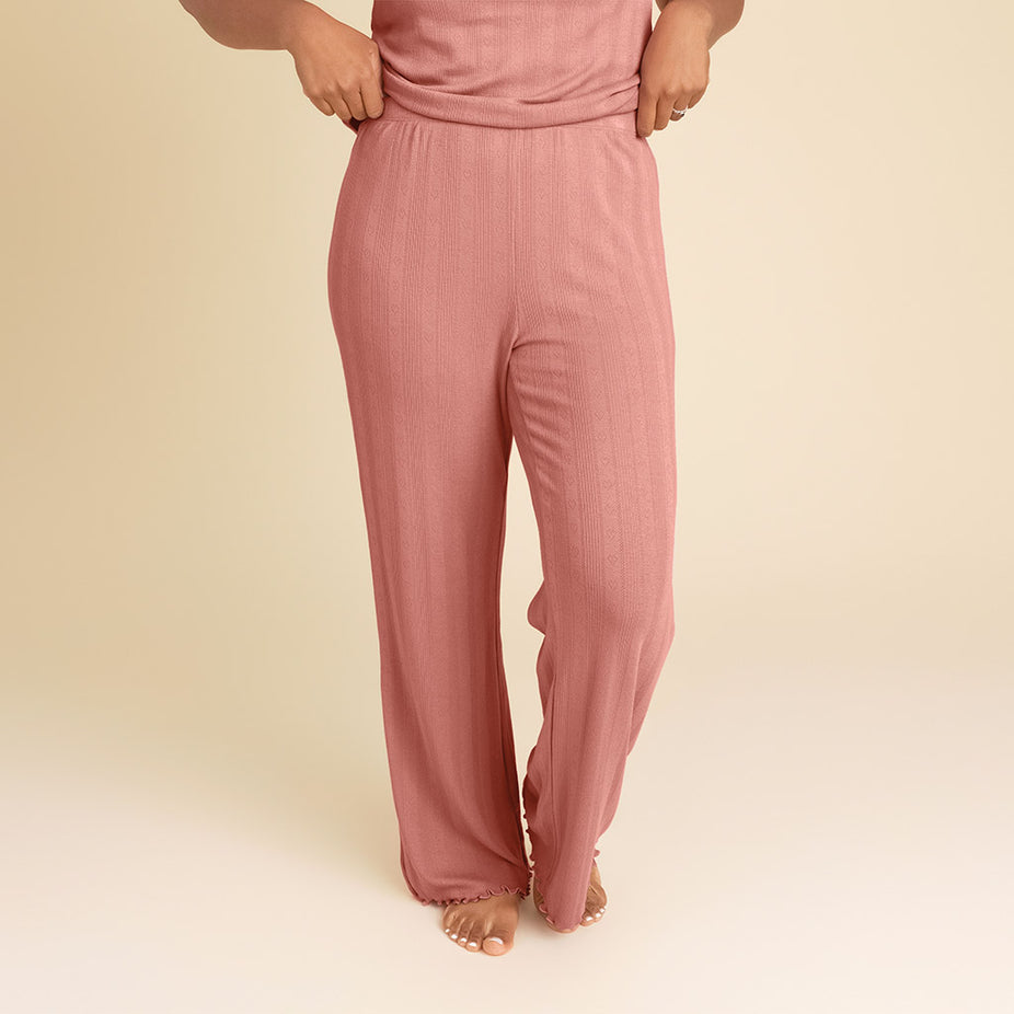 Dusty Rose Women's Pointelle Pants