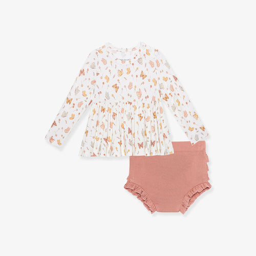 Kelcie Peplum Ruffled Bummie Set