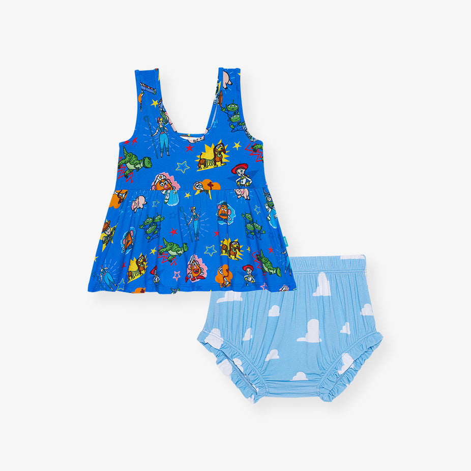 Disney Toy Story Peplum Bummie Set