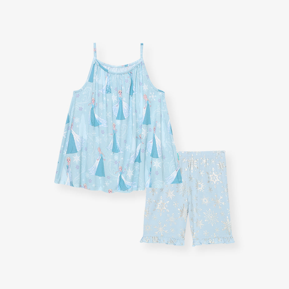 Disney Frozen Elsa Top Ruffled Short Set