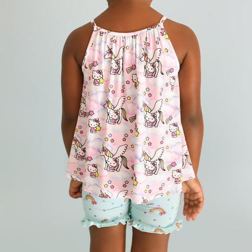 Hello Unicorn Top Ruffled Short Set